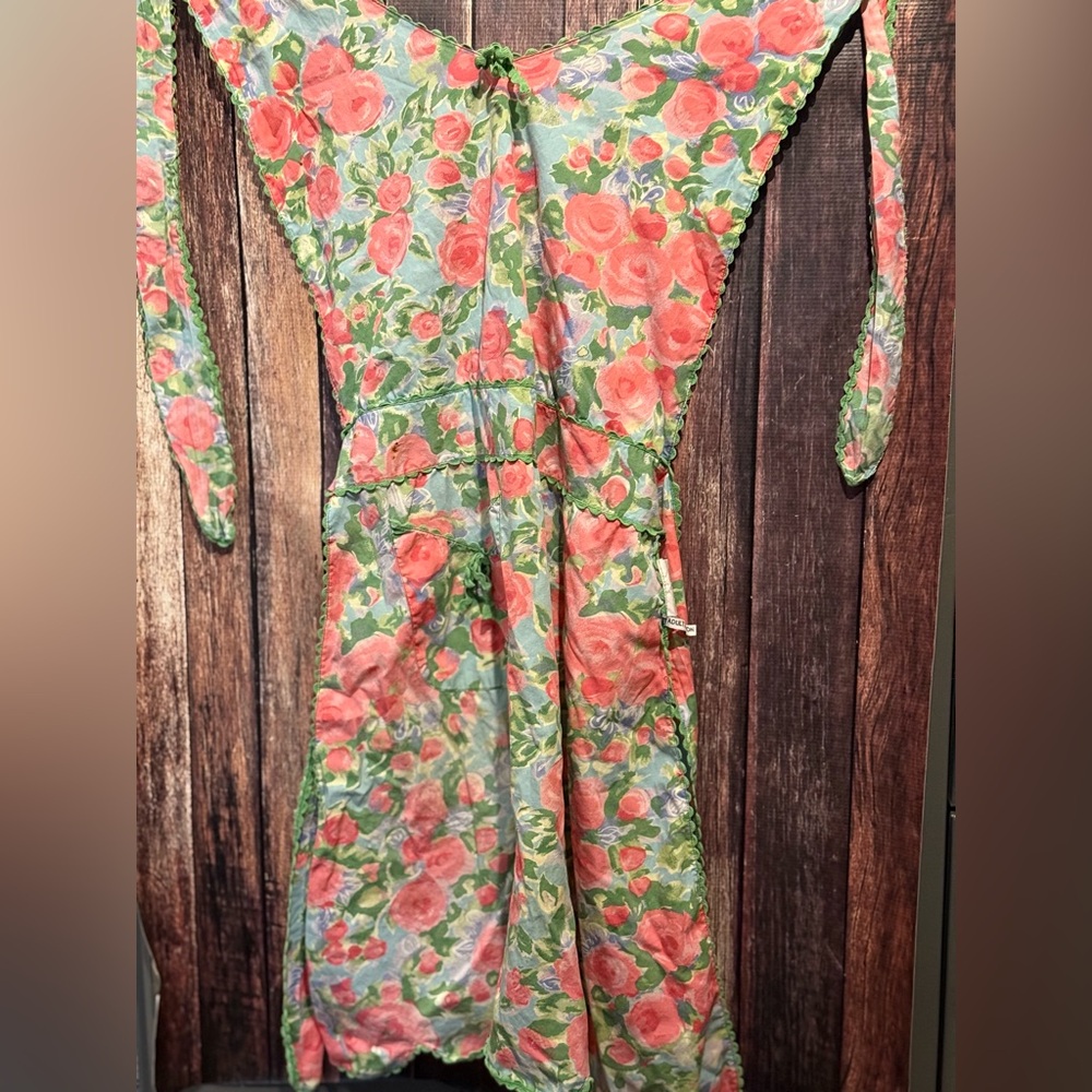 Vibrant Vintage Floral Halter Apron